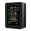 Detector de qualidade do ar USB multifuncional com display automático preto 1