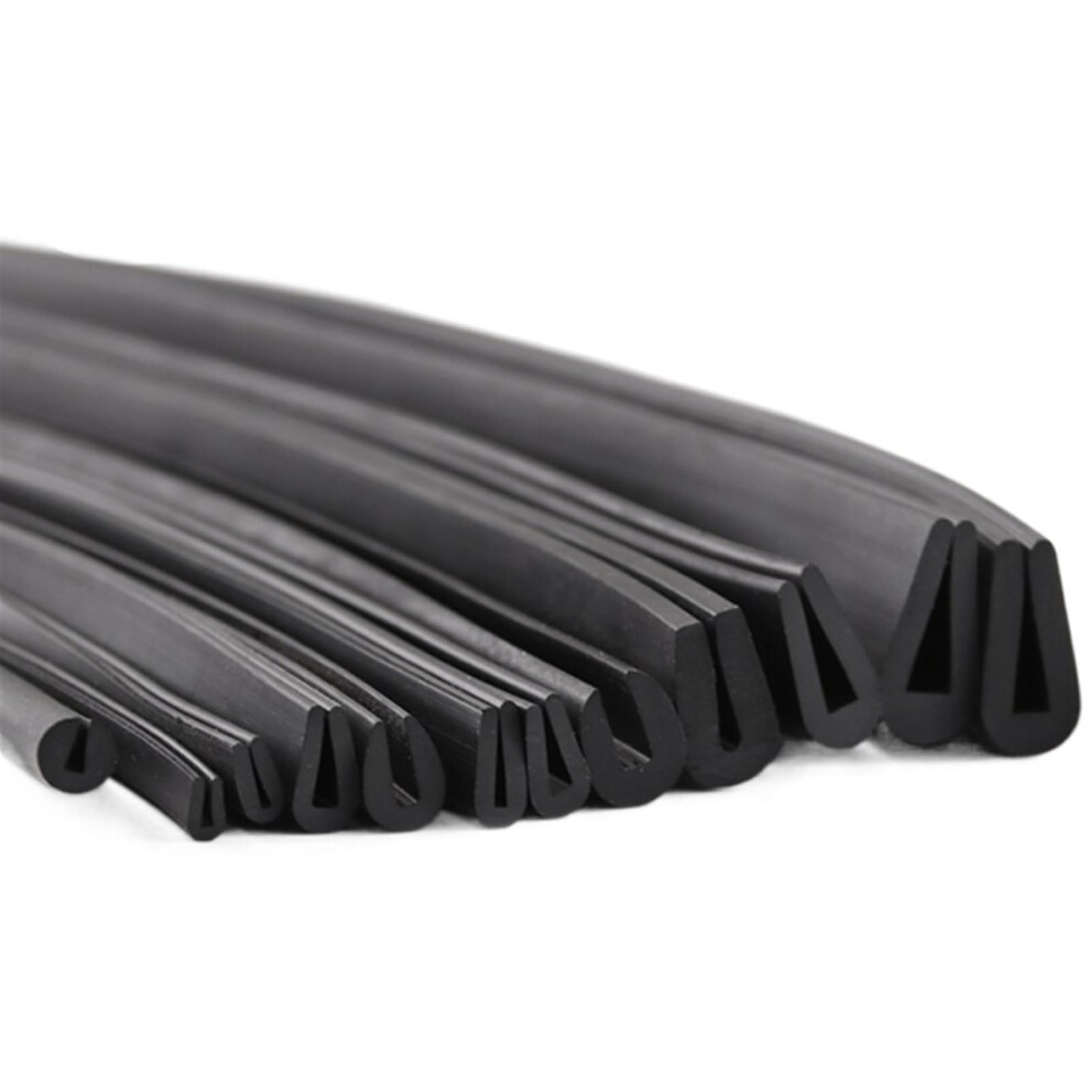 Edge Barrier UChannel Door Rubber Seal Strips, Edge Trim, 8x11mm
