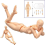 Artists Manikin Jointed Drawing Figures Male+Female Set (Skin Color) 4