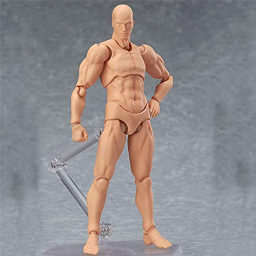 Artists Manikin Jointed Drawing Figures Male+Female Set (Skin Color) 2