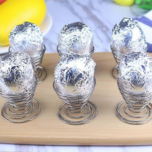 2Pcs Metal Spiral Spring Wire Tray Egg Cup Storage Holder Stand Kitchen Tool g20242697784 2