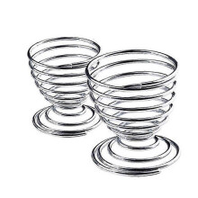 2Pcs Metal Spiral Spring Wire Tray Egg Cup Storage Holder Stand Kitchen Tool g20242697784