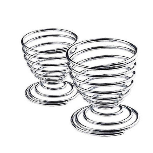 2Pcs Metal Spiral Spring Wire Tray Egg Cup Storage Holder Stand Kitchen Tool g20242697784