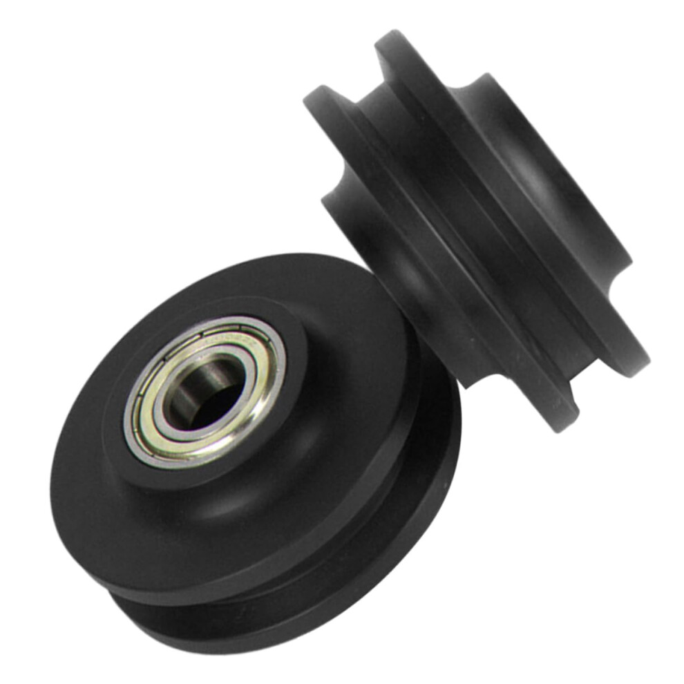 Hanging Rail Roller Slide Pulley Wheel For Heavy Duty Gate Roller Steel Black 6493810306570