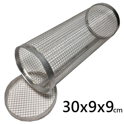 Bbq Smoked Net Barbecue Cylinder Grate Campfire Bucket Camping 30cm 1