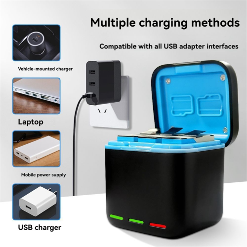 Battery Charger ,3-Channel Fast Charging Box for 13 1
