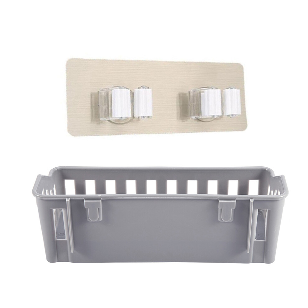 Bathroom Shelf Wall Mounted Storage Punch Free Storage Rack Gray-image-OPC-PJ5658K-NEW