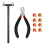 Bow String Nocking Points Set, Black 1