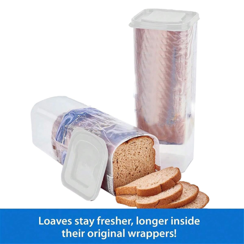 Bread Box Plastic Fresh-Keeping Toast Storage Holder with Lid,B 1