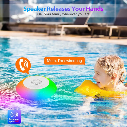 Bluetooth Shower Speaker IPX7 Waterproof Pool Floating Speaker 2