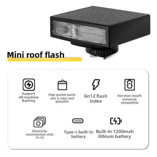 Mini lanterna embutida para câmeras sem espelho 2