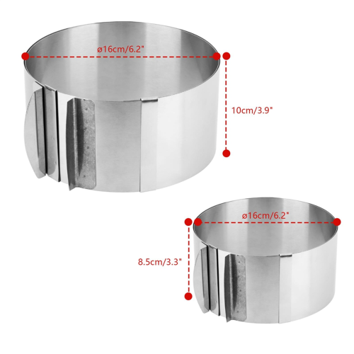 Cake Ring Adjustable Stainless Steel Baking Ring Sturdy Cake Mould 1