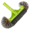 Pool Brush Head with Round Ends, for Cleaning Pool Walls Green 1