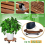 Carrinho de plantas com rodas, suporte para plantas resistente, para uso interno/externo 3