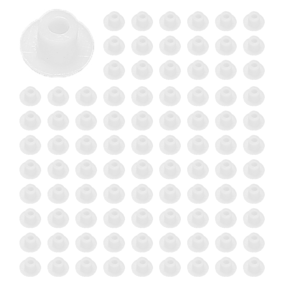 Plastic Round Shaped Cover Screw Cap Lid White 50Pcs For 5Mm Dia Hole 4711610351760