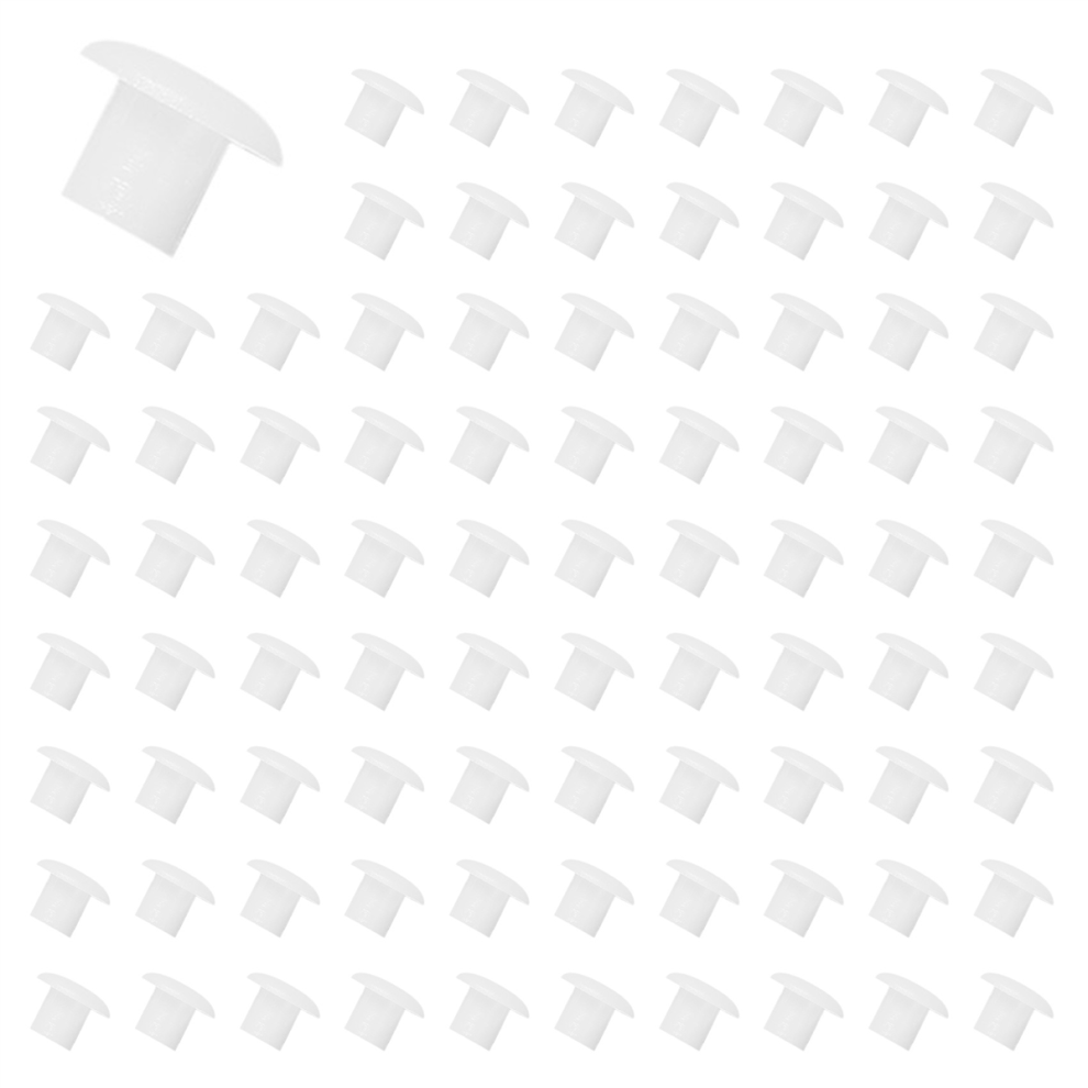 Plastic Round Shaped Cover Screw Cap Lid White 50Pcs For 5Mm Dia Hole 4711610351777