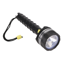 Lanterna LED subaquática potente à prova d'água para mergulho, preta