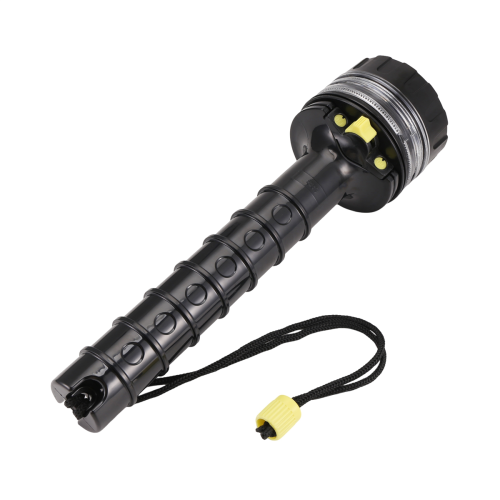 Lanterna LED subaquática potente à prova d'água para mergulho, preta 2
