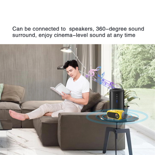 Portable Mini Projector 360P LED Wired Mobile Phone Projector EU Plug 2