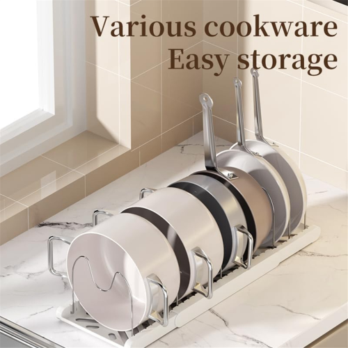Pot Rack -Expandable Pan ,Pot Lid Holder with 7 Adjustable 2