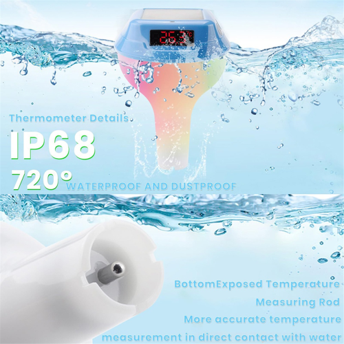 Termômetro digital premium para piscina flutuante de fácil leitura 2