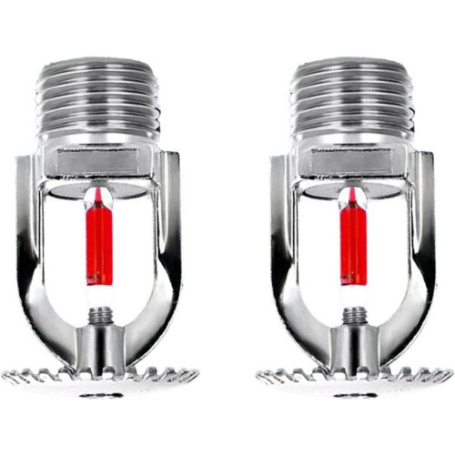 Fire Sprinkler Head 1/2' NPT 68C Pendulum Type 4 Pack Copper Chrome K80 Fast Response Automatic Fire Sprinkler 2
