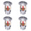 Fire Sprinkler Head 1/2' NPT 68C Pendulum Type 4 Pack Copper Chrome K80 Fast Response Automatic Fire Sprinkler 1
