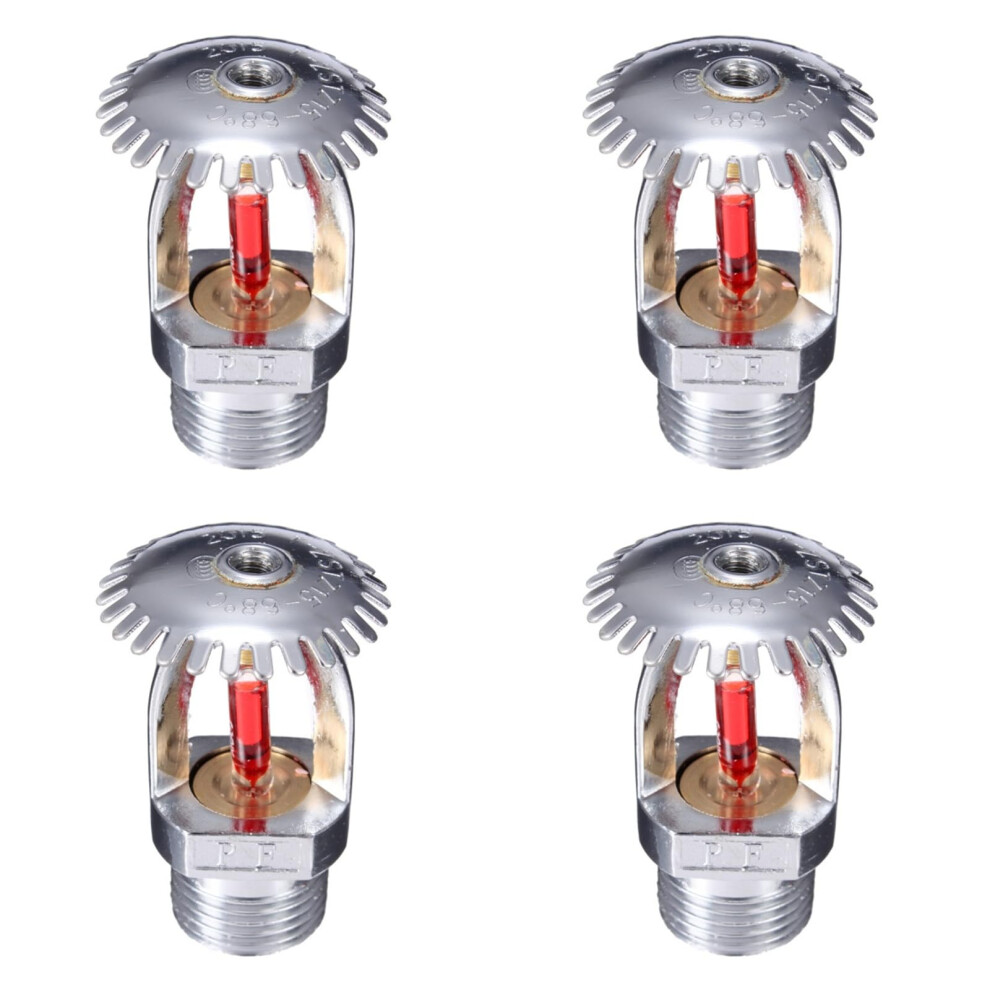Fire Sprinkler Head 1/2' Npt 68C Pendulum Type 4 Pack Copper Chrome K80 Fast Response Automatic Fire Sprinkler 6276012029382