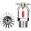 Fire Sprinkler Head 1/2' NPT 68C Pendulum Type 4 Pack Copper Chrome K80 Fast Response Automatic Fire Sprinkler 2