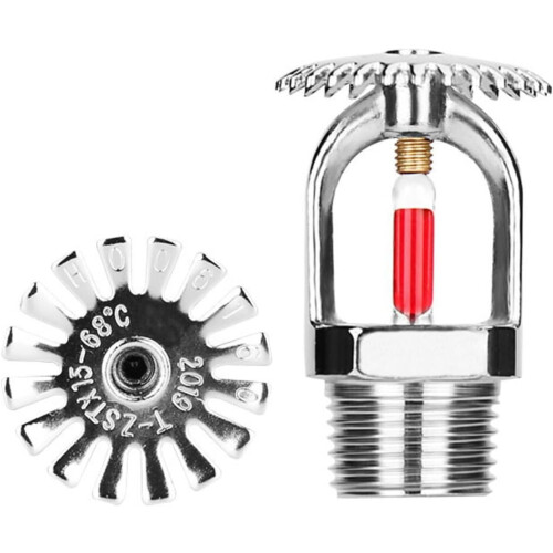 Fire Sprinkler Head 1/2' NPT 68C Pendulum Type 4 Pack Copper Chrome K80 Fast Response Automatic Fire Sprinkler 1