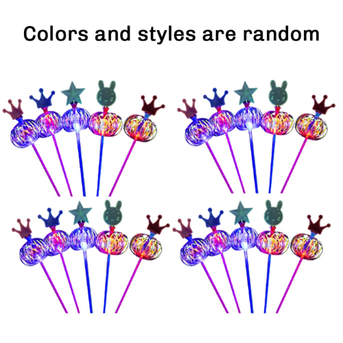 Rainbow Magic Stick Wand LED Bubble Flower Colorful Luminous Toy 1