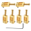 Rastilho retangular para guitarra elétrica, dourado (pacote com 6) 3