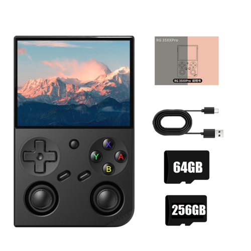 Console de videogame RG35XX PRO 64G+256G 14000+ jogos 3,5 pol. IPS Linux A