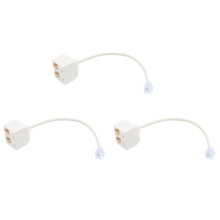 RJ11 6P4C Stecker 2x Buchse Anschluss Telefon Adapter Kabel Beige
