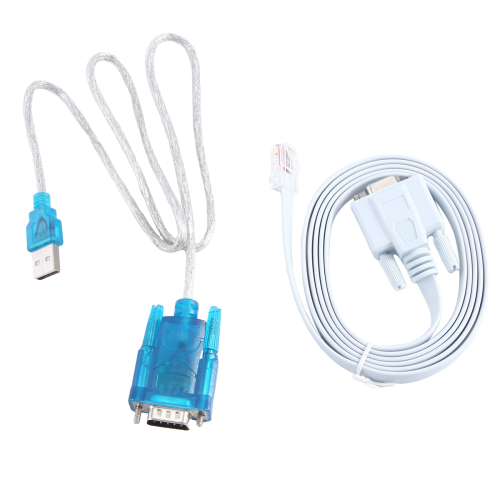 Καλώδιο δικτύου RJ45 και σειριακό καλώδιο: RJ45 προς DB9 και RS232 προς USB (2 σε 1)