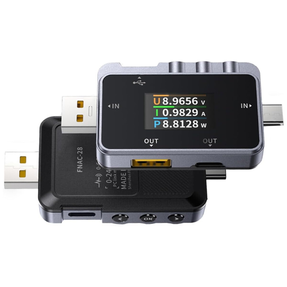 2 In 1 Typec/Usb Tester Digital Voltmeter Mobile Charger Measurement Current And Voltmeter Quick Charge Detection Ammeter Voltage Current Meter 6493810308352