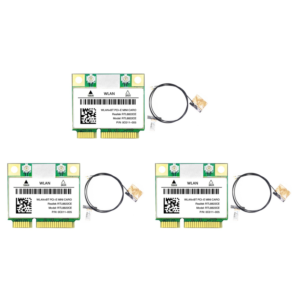 Rtl8822ce Wifi Card+Antenna 1200Mbps 2.4G+5Ghz 802.11Ac Network 4712849725674