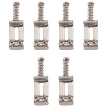 Conjunto de 6 rastilho de ponte tremolo cromado para guitarra elétrica
