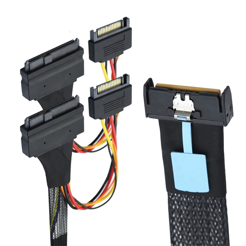 SAS MCIO 8i 74P to Dual SFF 8639 for Server Adapter Cable 0.5m 2