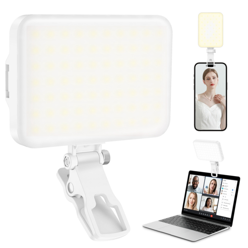 Luz de preenchimento de vídeo para selfies com 60 LEDs e 3 modos de luz ajustados, preta 1