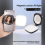 Luz de anel para selfies com espelho magnético LED 2