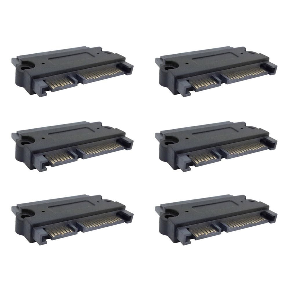 Men's Black Sata 22P 7 + 15 To Sata 22Pin Fe Convertor Adapter