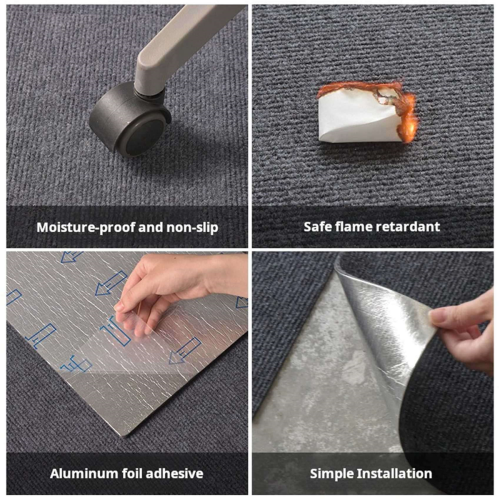 Self-Adhesive Carpet Tiles 30x30cm - Easy Install Floor Mats,C 2