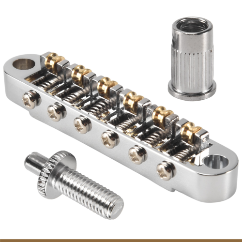 Ponte de sela elétrica Silver Electric Roller Saddle Bridge LP para guitarra elétrica 2