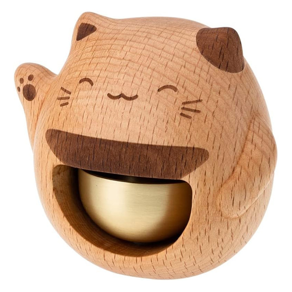 Shopkeepers Bell For Door Opening,Wood Style Brass Doorbell Ring,Home 4712849728149