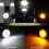 Smoked Front Turn Signals LED Lights Panel Motorcycle 1157 Insert Kit 4