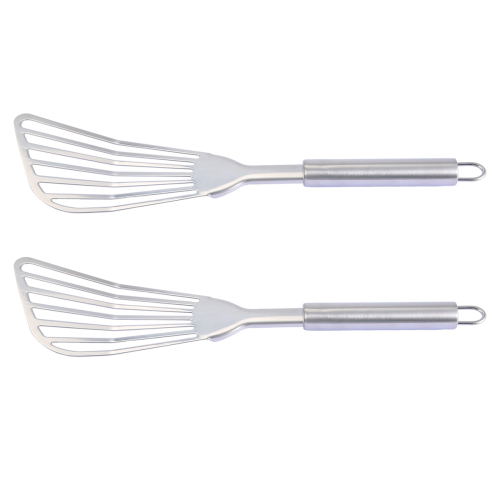 Spatula, 2 Pack Stainless Steel 12.5 Inch Kitchen Spatula with Handle 1
