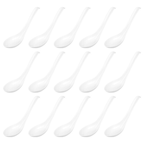 Soup Spoons,15 Pcs Rice Soup Spoons with Long Handle for Restaurants 2