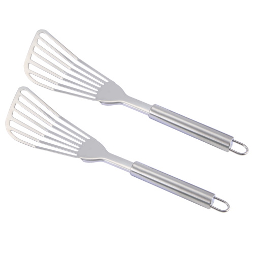 Spatula, 2 Pack Stainless Steel 12.5 Inch Kitchen Spatula with Handle 2