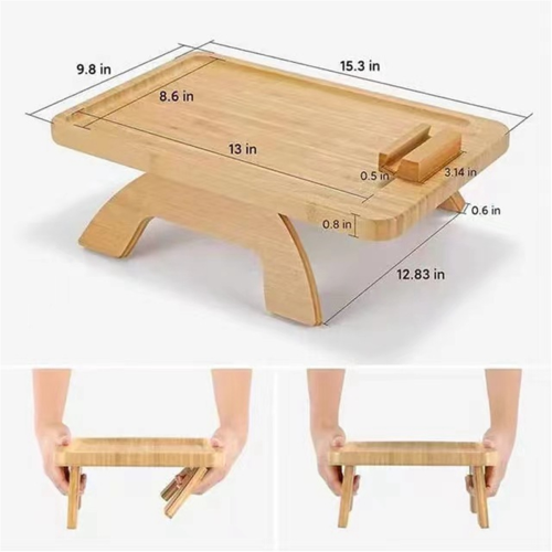 Sofa Clip on Side Table for Wide Couches Arm, Foldable Couch Tray 1
